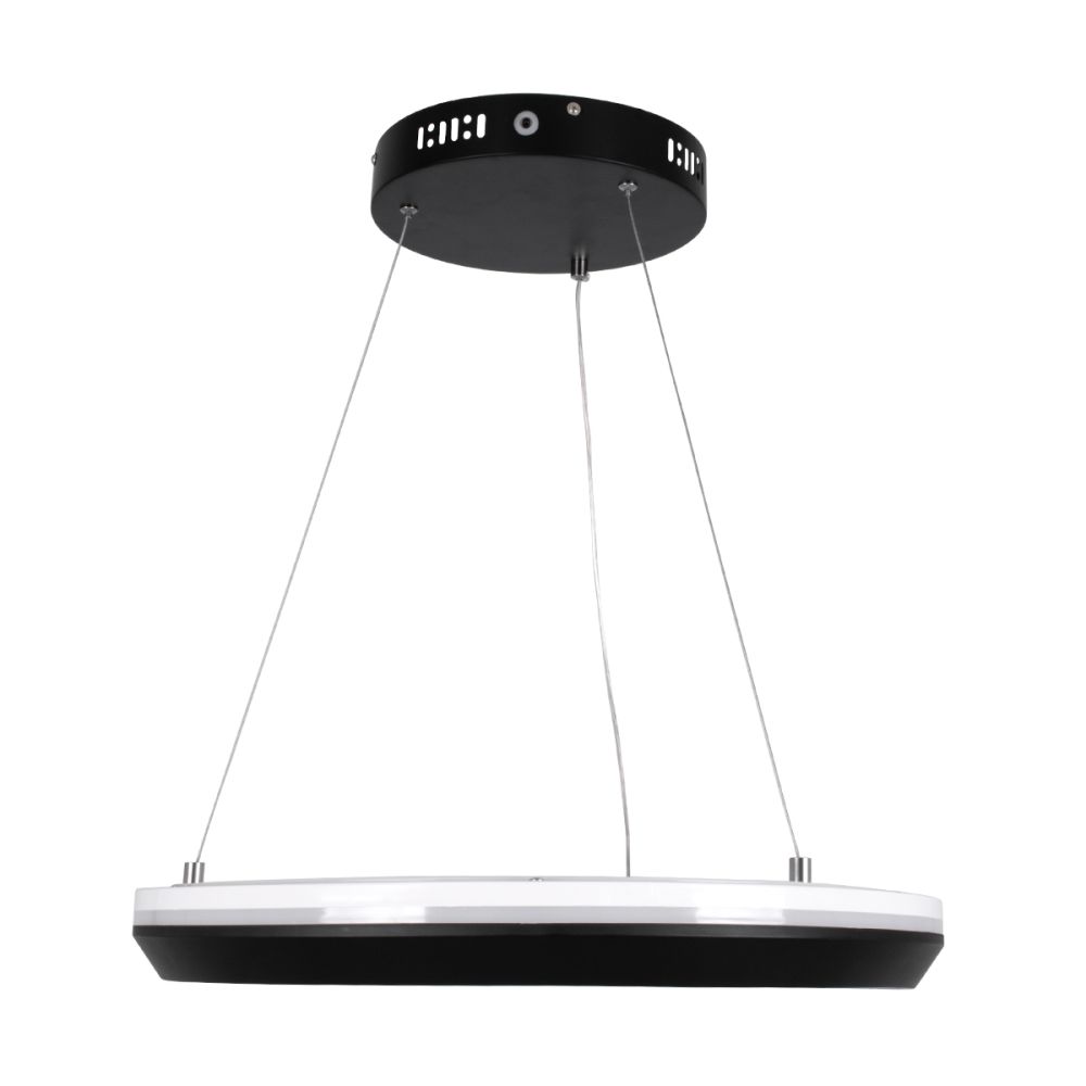 GLOBOSTAR® MELINA 61043 Μοντέρνο Κρεμαστό Φωτιστικό Οροφής LED 55W 6376lm 120° AC 220-240V IP20 Ρυθμιζόμενο Λευκό CCT με Χειριστήριο από 2700K έως 6000K Dimmable - Lumileds SMD Chip - Μαύρο Ματ - Μ48 x Π48 x Υ6.5cm - 3 Χρόνια Εγγύηση