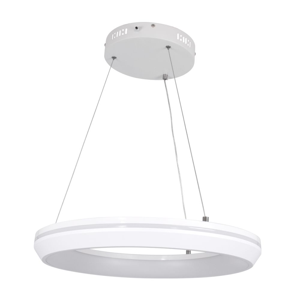 GLOBOSTAR® MELINA 61044 Μοντέρνο Κρεμαστό Φωτιστικό Οροφής LED 55W 6376lm 120° AC 220-240V IP20 Ρυθμιζόμενο Λευκό CCT με Χειριστήριο από 2700K έως 6000K Dimmable - Lumileds SMD Chip - Λευκό Ματ - Μ48 x Π48 x Υ6.5cm - 3 Χρόνια Εγγύηση