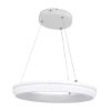 GLOBOSTAR® MELINA 61044 Μοντέρνο Κρεμαστό Φωτιστικό Οροφής LED 55W 6376lm 120° AC 220-240V IP20 Ρυθμιζόμενο Λευκό CCT με Χειριστήριο από 2700K έως 6000K Dimmable - Lumileds SMD Chip - Λευκό Ματ - Μ48 x Π48 x Υ6.5cm - 3 Χρόνια Εγγύηση