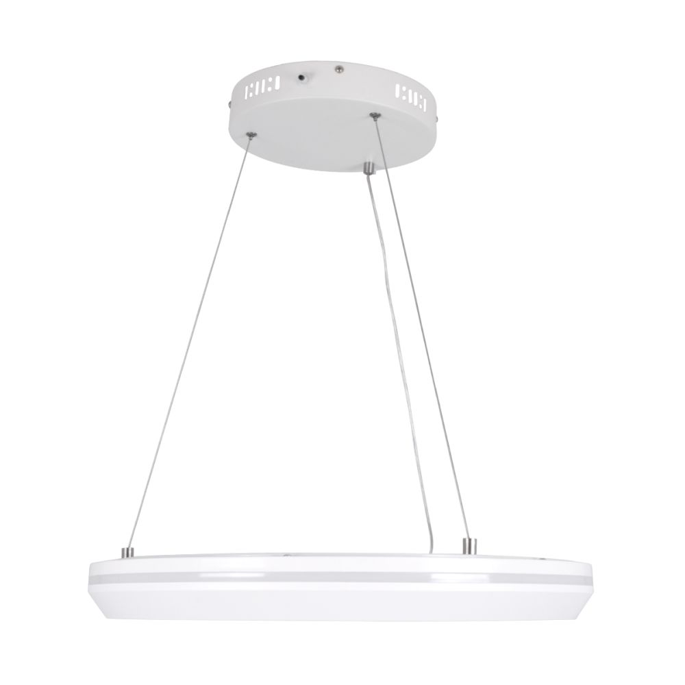 GLOBOSTAR® MELINA 61044 Μοντέρνο Κρεμαστό Φωτιστικό Οροφής LED 55W 6376lm 120° AC 220-240V IP20 Ρυθμιζόμενο Λευκό CCT με Χειριστήριο από 2700K έως 6000K Dimmable - Lumileds SMD Chip - Λευκό Ματ - Μ48 x Π48 x Υ6.5cm - 3 Χρόνια Εγγύηση