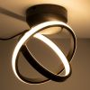 GLOBOSTAR® AMELIA 61052 Μοντέρνο Φωτιστικό Οροφής LED 20W 2400lm 300° AC 220-240V IP20 Ρυθμιζόμενο Λευκό CCT με On/Off 2700K/4500K/6000K - Lumileds SMD Chip - Μαύρο Ματ - Μ24.5 x Π16 x Υ25cm - 3 Χρόνια Εγγύηση