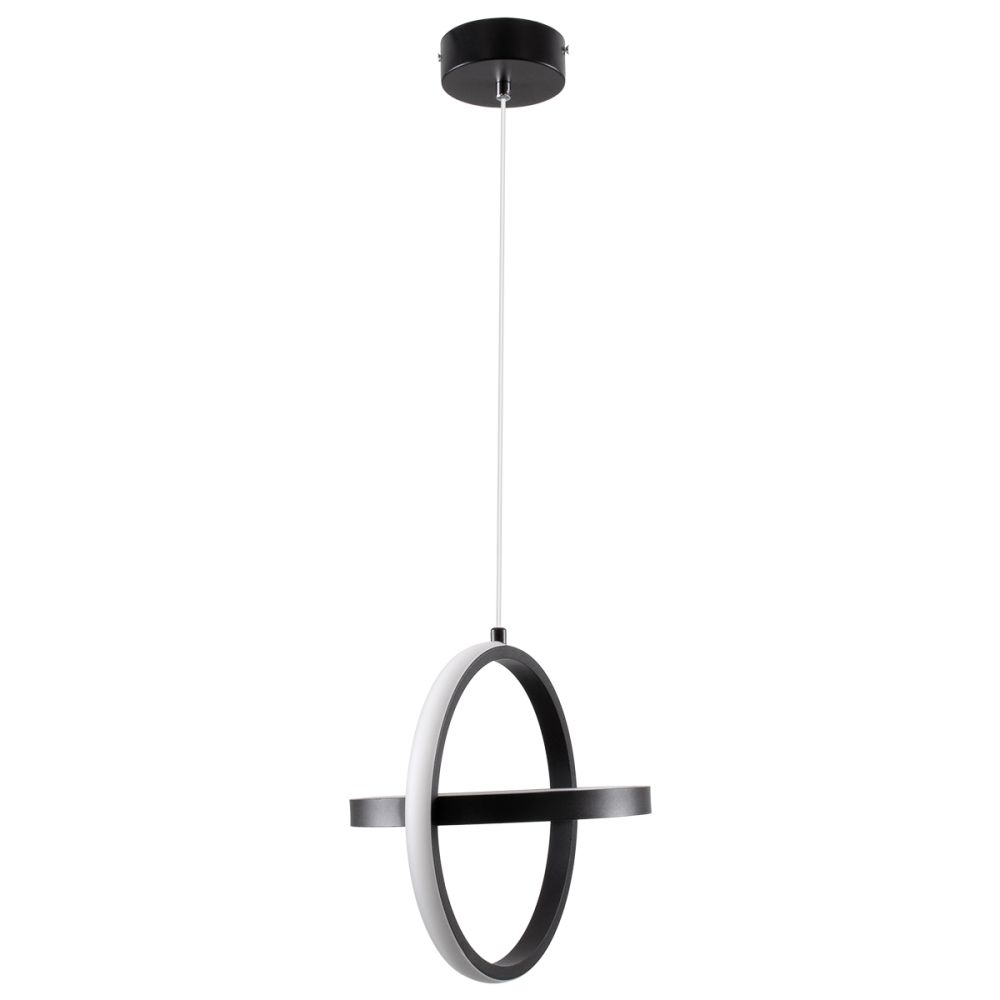 GLOBOSTAR® ALICE 61055 Μοντέρνο Κρεμαστό Φωτιστικό Οροφής LED 20W 2400lm 300° AC 220-240V IP20 Ρυθμιζόμενο Λευκό CCT με On/Off 2700K/4500K/6000K - Lumileds SMD Chip - Μαύρο Ματ - Μ25 x Π22 x Υ25cm - 3 Χρόνια Εγγύηση