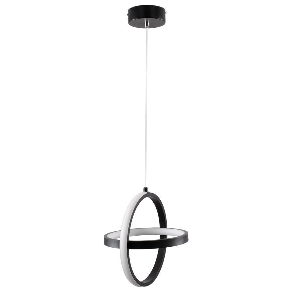 GLOBOSTAR® ALICE 61055 Μοντέρνο Κρεμαστό Φωτιστικό Οροφής LED 20W 2400lm 300° AC 220-240V IP20 Ρυθμιζόμενο Λευκό CCT με On/Off 2700K/4500K/6000K - Lumileds SMD Chip - Μαύρο Ματ - Μ25 x Π22 x Υ25cm - 3 Χρόνια Εγγύηση