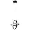 GLOBOSTAR® ALICE 61055 Μοντέρνο Κρεμαστό Φωτιστικό Οροφής LED 20W 2400lm 300° AC 220-240V IP20 Ρυθμιζόμενο Λευκό CCT με On/Off 2700K/4500K/6000K - Lumileds SMD Chip - Μαύρο Ματ - Μ25 x Π22 x Υ25cm - 3 Χρόνια Εγγύηση