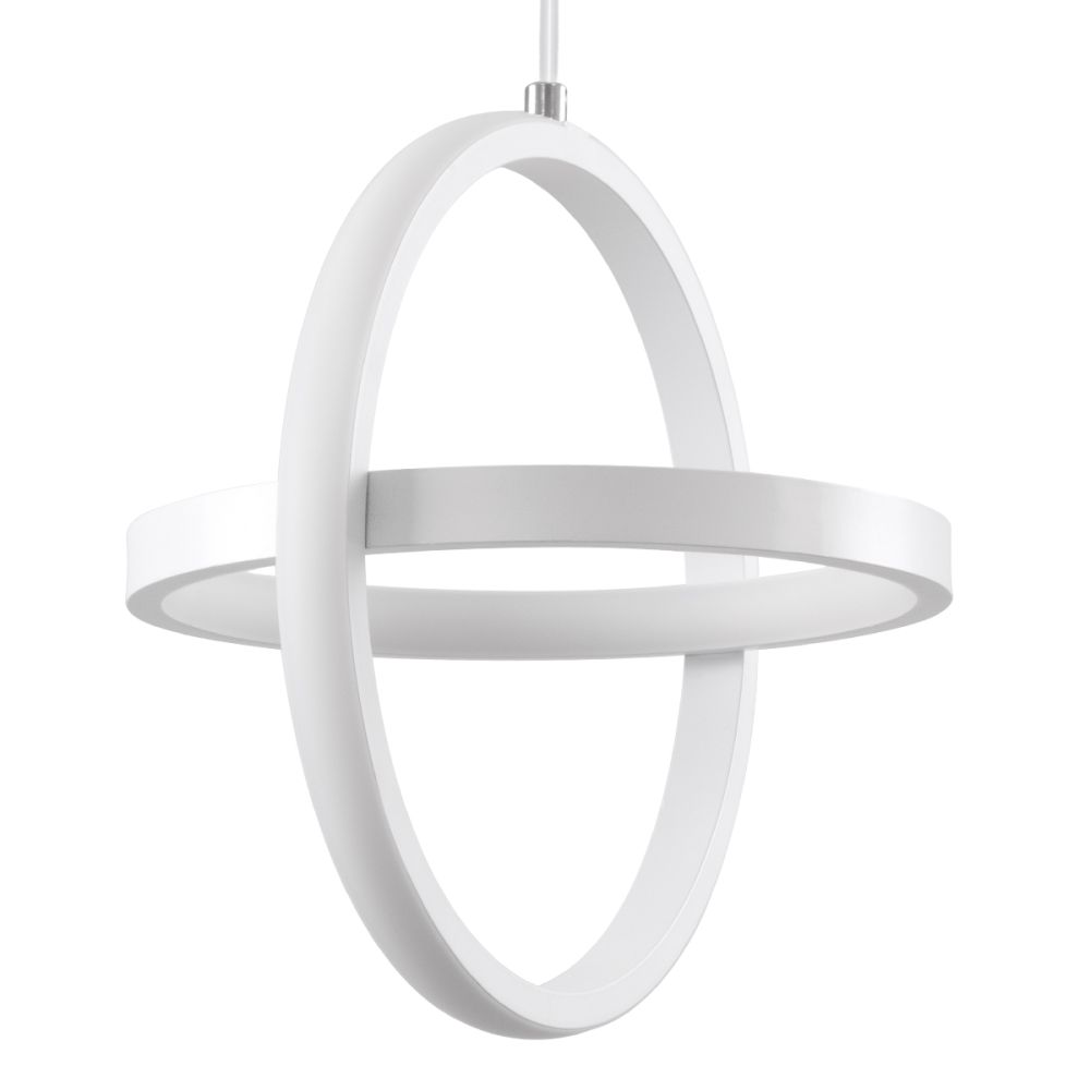 GLOBOSTAR® ALICE 61056 Μοντέρνο Κρεμαστό Φωτιστικό Οροφής LED 20W 2400lm 300° AC 220-240V IP20 Ρυθμιζόμενο Λευκό CCT με On/Off 2700K/4500K/6000K - Lumileds SMD Chip - Λευκό Ματ - Μ25 x Π22 x Υ25cm - 3 Χρόνια Εγγύηση