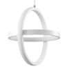 GLOBOSTAR® ALICE 61056 Μοντέρνο Κρεμαστό Φωτιστικό Οροφής LED 20W 2400lm 300° AC 220-240V IP20 Ρυθμιζόμενο Λευκό CCT με On/Off 2700K/4500K/6000K - Lumileds SMD Chip - Λευκό Ματ - Μ25 x Π22 x Υ25cm - 3 Χρόνια Εγγύηση
