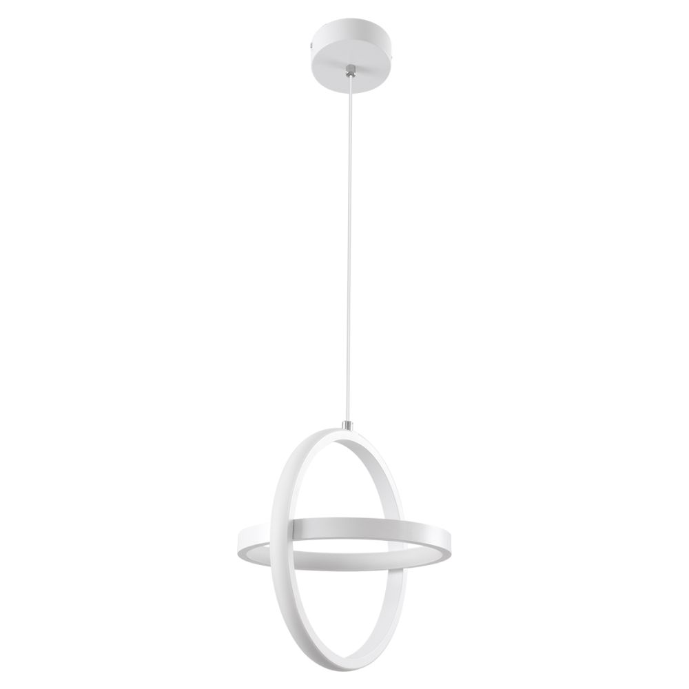 GLOBOSTAR® ALICE 61056 Μοντέρνο Κρεμαστό Φωτιστικό Οροφής LED 20W 2400lm 300° AC 220-240V IP20 Ρυθμιζόμενο Λευκό CCT με On/Off 2700K/4500K/6000K - Lumileds SMD Chip - Λευκό Ματ - Μ25 x Π22 x Υ25cm - 3 Χρόνια Εγγύηση