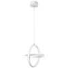 GLOBOSTAR® ALICE 61056 Μοντέρνο Κρεμαστό Φωτιστικό Οροφής LED 20W 2400lm 300° AC 220-240V IP20 Ρυθμιζόμενο Λευκό CCT με On/Off 2700K/4500K/6000K - Lumileds SMD Chip - Λευκό Ματ - Μ25 x Π22 x Υ25cm - 3 Χρόνια Εγγύηση
