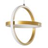 GLOBOSTAR® ALICE 61057 Μοντέρνο Κρεμαστό Φωτιστικό Οροφής LED 20W 2400lm 300° AC 220-240V IP20 Ρυθμιζόμενο Λευκό CCT με On/Off 2700K/4500K/6000K - Lumileds SMD Chip - Χρυσό Βούρτσας - Μ25 x Π22 x Υ25cm - 3 Χρόνια Εγγύηση