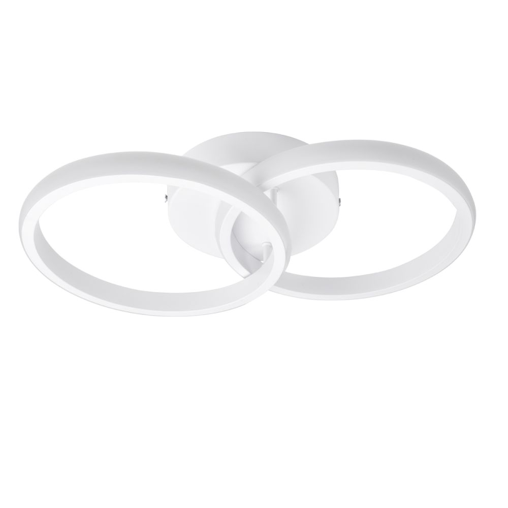 GLOBOSTAR® CORA 61059 Μοντέρνο Φωτιστικό Οροφής LED 18W 2160lm 300° AC 220-240V IP20 Ρυθμιζόμενο Λευκό CCT με On/Off 2700K/4500K/6000K - Lumileds SMD Chip - Λευκό Ματ - Μ36 x Π20.5 x Υ7cm - 3 Χρόνια Εγγύηση