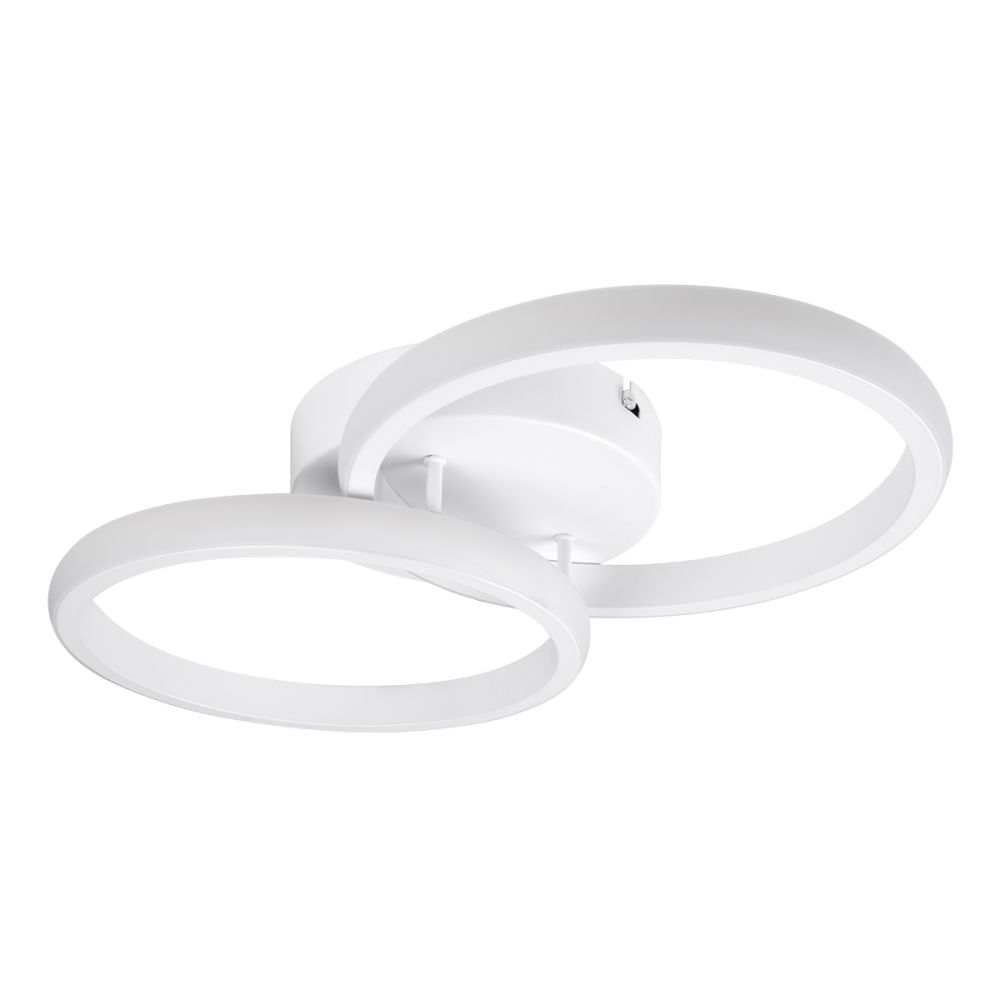 GLOBOSTAR® CORA 61059 Μοντέρνο Φωτιστικό Οροφής LED 18W 2160lm 300° AC 220-240V IP20 Ρυθμιζόμενο Λευκό CCT με On/Off 2700K/4500K/6000K - Lumileds SMD Chip - Λευκό Ματ - Μ36 x Π20.5 x Υ7cm - 3 Χρόνια Εγγύηση
