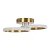 GLOBOSTAR® CORA 61060 Μοντέρνο Φωτιστικό Οροφής LED 18W 2160lm 300° AC 220-240V IP20 Ρυθμιζόμενο Λευκό CCT με On/Off 2700K/4500K/6000K - Lumileds SMD Chip - Σατινέ Χρυσό Βούρτσας - Μ36 x Π20.5 x Υ7cm - 3 Χρόνια Εγγύηση