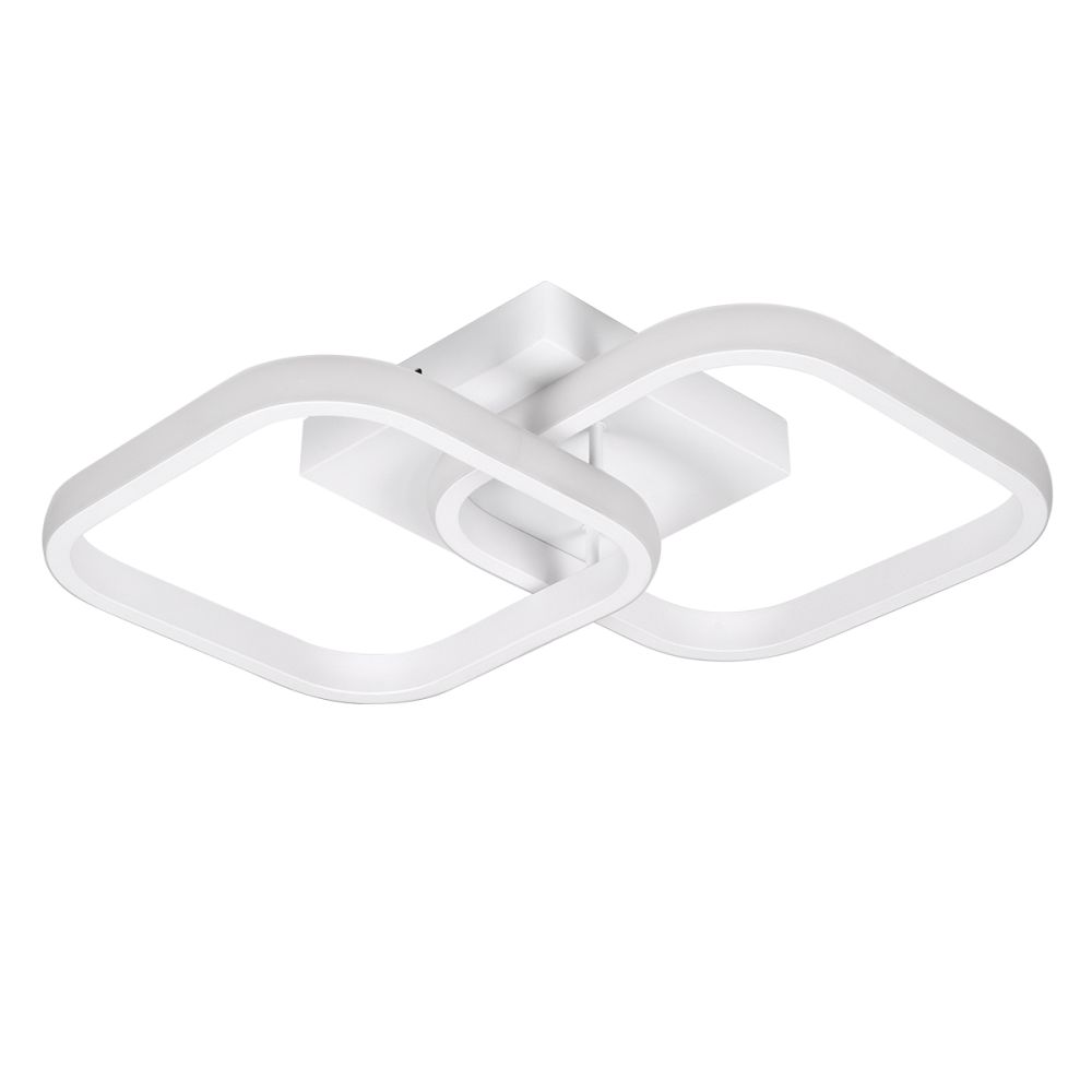 GLOBOSTAR® NORA 61062 Μοντέρνο Φωτιστικό Οροφής LED 22W 2640lm 300° AC 220-240V IP20 Ρυθμιζόμενο Λευκό CCT με On/Off 2700K/4500K/6000K - Lumileds SMD Chip - Λευκό Ματ - Μ40 x Π24 x Υ7cm - 3 Χρόνια Εγγύηση