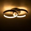 GLOBOSTAR® EVA 61067 Μοντέρνο Φωτιστικό Οροφής LED 16W 1920lm 300° AC 220-240V IP20 Ρυθμιζόμενο Λευκό CCT με On/Off 2700K/4500K/6000K - Lumileds SMD Chip - Μαύρο Ματ - Μ33 x Π21 x Υ7cm - 3 Χρόνια Εγγύηση