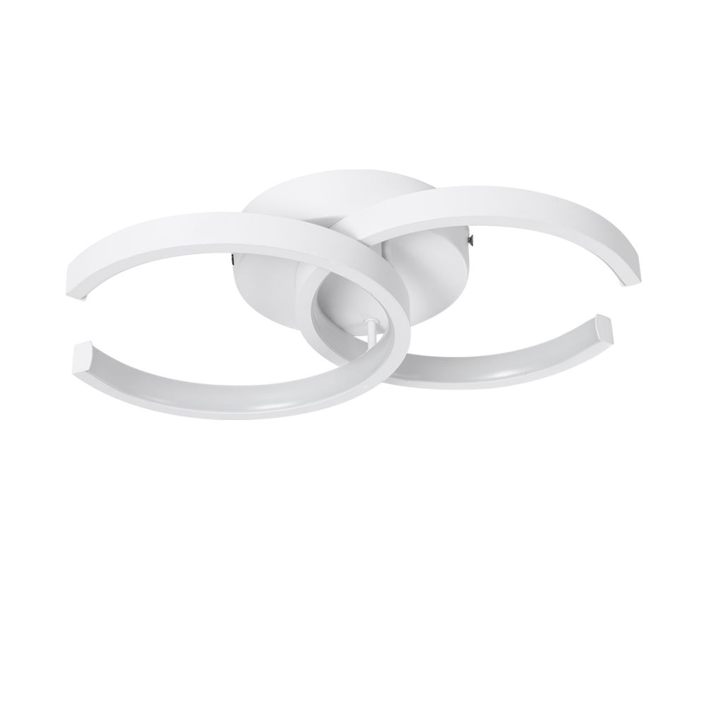 GLOBOSTAR® EVA 61068 Μοντέρνο Φωτιστικό Οροφής LED 16W 1920lm 300° AC 220-240V IP20 Ρυθμιζόμενο Λευκό CCT με On/Off 2700K/4500K/6000K - Lumileds SMD Chip - Λευκό Ματ - Μ33 x Π21 x Υ7cm - 3 Χρόνια Εγγύηση