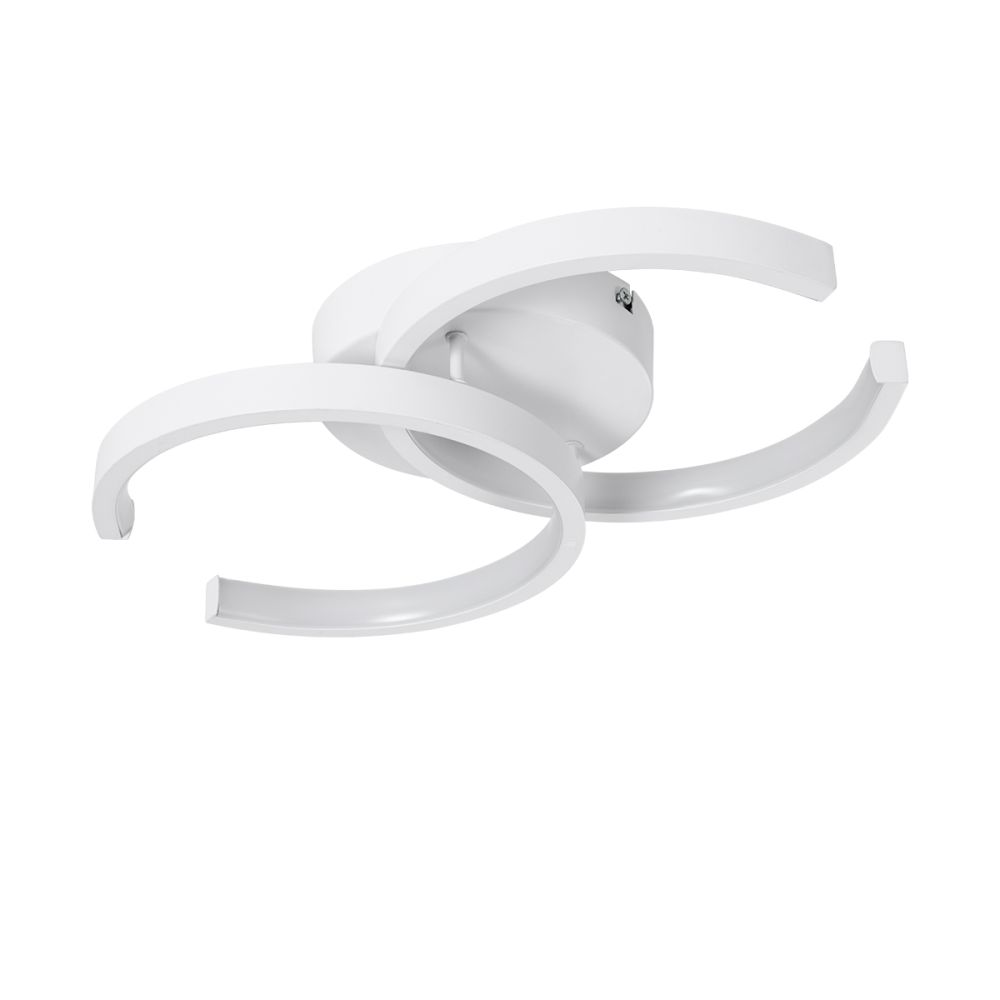 GLOBOSTAR® EVA 61068 Μοντέρνο Φωτιστικό Οροφής LED 16W 1920lm 300° AC 220-240V IP20 Ρυθμιζόμενο Λευκό CCT με On/Off 2700K/4500K/6000K - Lumileds SMD Chip - Λευκό Ματ - Μ33 x Π21 x Υ7cm - 3 Χρόνια Εγγύηση