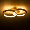 GLOBOSTAR® EVA 61069 Μοντέρνο Φωτιστικό Οροφής LED 16W 1920lm 300° AC 220-240V IP20 Ρυθμιζόμενο Λευκό CCT με On/Off 2700K/4500K/6000K - Lumileds SMD Chip - Χρυσό Βούρτσας - Μ33 x Π21 x Υ7cm - 3 Χρόνια Εγγύηση