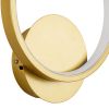 GLOBOSTAR® TED 61072 Μοντέρνο Φωτιστικό Τοίχου - Απλίκα LED 9W 1080lm 300° AC 220-240V IP20 Ρυθμιζόμενο Λευκό CCT με On/Off 2700K/4500K/6000K - Lumileds SMD Chip - Χρυσό Βούρτσας - Μ20 x Π5.5 x Υ23cm - 3 Χρόνια Εγγύηση