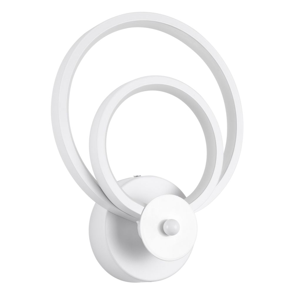 GLOBOSTAR® FREDDIE 61077 Μοντέρνο Φωτιστικό Τοίχου - Απλίκα LED 15W 1800lm 300° AC 220-240V IP20 Ρυθμιζόμενο Λευκό CCT με On/Off 2700K/4500K/6000K - Lumileds SMD Chip - Λευκό Ματ - Μ20 x Π7.5 x Υ25cm - 3 Χρόνια Εγγύηση