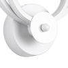 GLOBOSTAR® FREDDIE 61077 Μοντέρνο Φωτιστικό Τοίχου - Απλίκα LED 15W 1800lm 300° AC 220-240V IP20 Ρυθμιζόμενο Λευκό CCT με On/Off 2700K/4500K/6000K - Lumileds SMD Chip - Λευκό Ματ - Μ20 x Π7.5 x Υ25cm - 3 Χρόνια Εγγύηση
