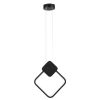GLOBOSTAR® MARY 61082 Μοντέρνο Κρεμαστό Φωτιστικό Οροφής LED 12W 1440lm 300° AC 220-240V IP20 Ρυθμιζόμενο Λευκό CCT με On/Off 2700K/4500K/6000K - Lumileds SMD Chip - Μαύρο - Μ20 x Π2.3 x Υ28.5cm - 3 Χρόνια Εγγύηση