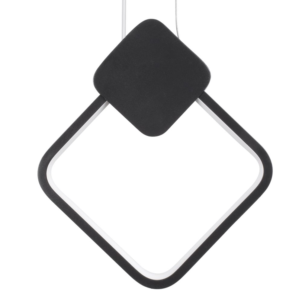 GLOBOSTAR® MARY 61082 Μοντέρνο Κρεμαστό Φωτιστικό Οροφής LED 12W 1440lm 300° AC 220-240V IP20 Ρυθμιζόμενο Λευκό CCT με On/Off 2700K/4500K/6000K - Lumileds SMD Chip - Μαύρο - Μ20 x Π2.3 x Υ28.5cm - 3 Χρόνια Εγγύηση