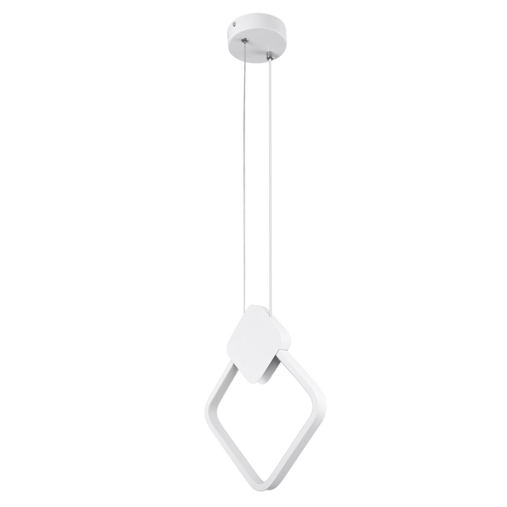 GLOBOSTAR® MARY 61083 Μοντέρνο Κρεμαστό Φωτιστικό Οροφής LED 12W 1440lm 300° AC 220-240V IP20 Ρυθμιζόμενο Λευκό CCT με On/Off 2700K/4500K/6000K - Lumileds SMD Chip - Λευκό - Μ20 x Π2.3 x Υ28.5cm - 3 Χρόνια Εγγύηση
