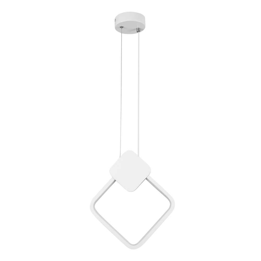 GLOBOSTAR® MARY 61083 Μοντέρνο Κρεμαστό Φωτιστικό Οροφής LED 12W 1440lm 300° AC 220-240V IP20 Ρυθμιζόμενο Λευκό CCT με On/Off 2700K/4500K/6000K - Lumileds SMD Chip - Λευκό - Μ20 x Π2.3 x Υ28.5cm - 3 Χρόνια Εγγύηση