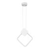 GLOBOSTAR® MARY 61083 Μοντέρνο Κρεμαστό Φωτιστικό Οροφής LED 12W 1440lm 300° AC 220-240V IP20 Ρυθμιζόμενο Λευκό CCT με On/Off 2700K/4500K/6000K - Lumileds SMD Chip - Λευκό - Μ20 x Π2.3 x Υ28.5cm - 3 Χρόνια Εγγύηση