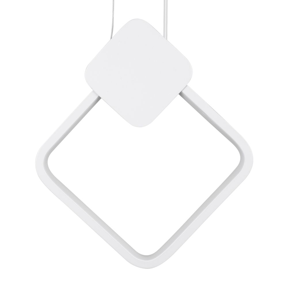 GLOBOSTAR® MARY 61083 Μοντέρνο Κρεμαστό Φωτιστικό Οροφής LED 12W 1440lm 300° AC 220-240V IP20 Ρυθμιζόμενο Λευκό CCT με On/Off 2700K/4500K/6000K - Lumileds SMD Chip - Λευκό - Μ20 x Π2.3 x Υ28.5cm - 3 Χρόνια Εγγύηση