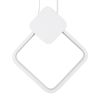 GLOBOSTAR® MARY 61083 Μοντέρνο Κρεμαστό Φωτιστικό Οροφής LED 12W 1440lm 300° AC 220-240V IP20 Ρυθμιζόμενο Λευκό CCT με On/Off 2700K/4500K/6000K - Lumileds SMD Chip - Λευκό - Μ20 x Π2.3 x Υ28.5cm - 3 Χρόνια Εγγύηση