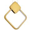 GLOBOSTAR® MARY 61084 Μοντέρνο Κρεμαστό Φωτιστικό Οροφής LED 12W 1440lm 300° AC 220-240V IP20 Ρυθμιζόμενο Λευκό CCT με On/Off 2700K/4500K/6000K - Lumileds SMD Chip - Χρυσό Βούρτσας - Μ20 x Π2.3 x Υ28.5cm - 3 Χρόνια Εγγύηση