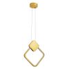 GLOBOSTAR® MARY 61084 Μοντέρνο Κρεμαστό Φωτιστικό Οροφής LED 12W 1440lm 300° AC 220-240V IP20 Ρυθμιζόμενο Λευκό CCT με On/Off 2700K/4500K/6000K - Lumileds SMD Chip - Χρυσό Βούρτσας - Μ20 x Π2.3 x Υ28.5cm - 3 Χρόνια Εγγύηση