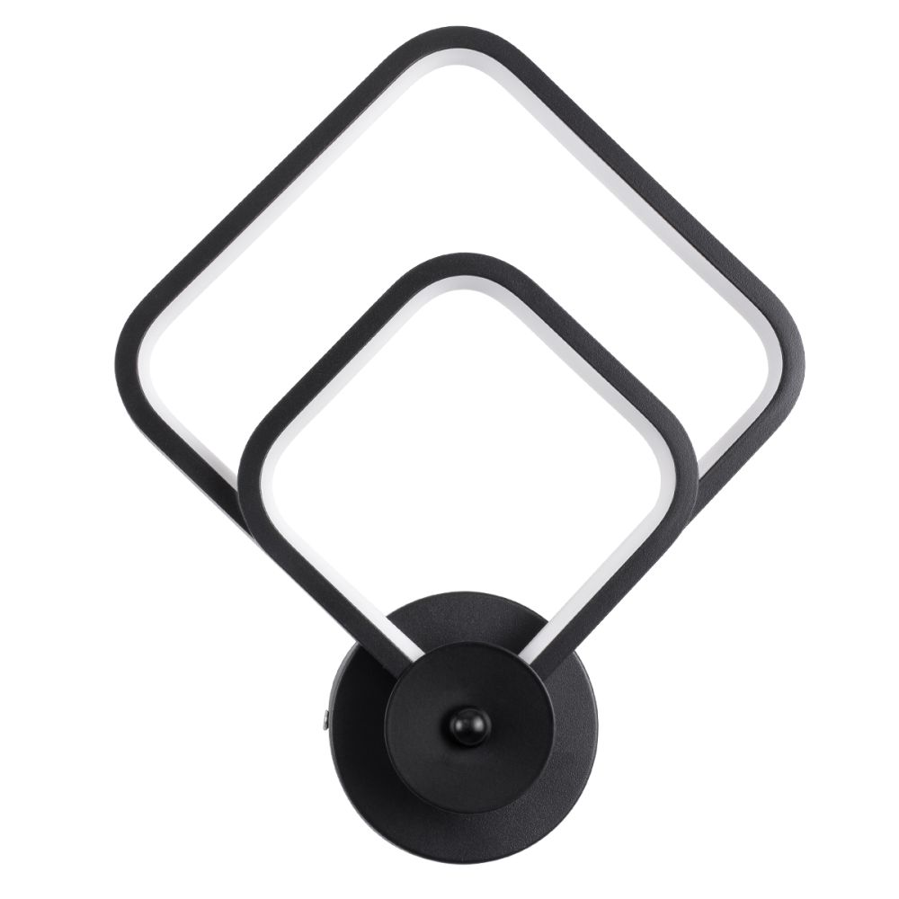 GLOBOSTAR® ANNA 61085 Μοντέρνο Φωτιστικό Τοίχου - Απλίκα LED 15W 1800lm 300° AC 220-240V IP20 Ρυθμιζόμενο Λευκό CCT με On/Off 2700K/4500K/6000K - Lumileds SMD Chip - Μαύρο Ματ - Μ25 x Π8 x Υ30cm - 3 Χρόνια Εγγύηση