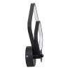 GLOBOSTAR® ANNA 61085 Μοντέρνο Φωτιστικό Τοίχου - Απλίκα LED 15W 1800lm 300° AC 220-240V IP20 Ρυθμιζόμενο Λευκό CCT με On/Off 2700K/4500K/6000K - Lumileds SMD Chip - Μαύρο Ματ - Μ25 x Π8 x Υ30cm - 3 Χρόνια Εγγύηση