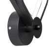 GLOBOSTAR® ANNA 61085 Μοντέρνο Φωτιστικό Τοίχου - Απλίκα LED 15W 1800lm 300° AC 220-240V IP20 Ρυθμιζόμενο Λευκό CCT με On/Off 2700K/4500K/6000K - Lumileds SMD Chip - Μαύρο Ματ - Μ25 x Π8 x Υ30cm - 3 Χρόνια Εγγύηση