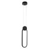 GLOBOSTAR® ILDI 61088 Μοντέρνο Κρεμαστό Φωτιστικό Οροφής LED 12W 1200lm 300° AC 220-240V IP20 Ρυθμιζόμενο Λευκό CCT με On/Off 2700K/4500K/6000K - Lumileds SMD Chip - Μαύρο Ματ - Μ10 x Π2.3 x Υ38cm - 3 Χρόνια Εγγύηση