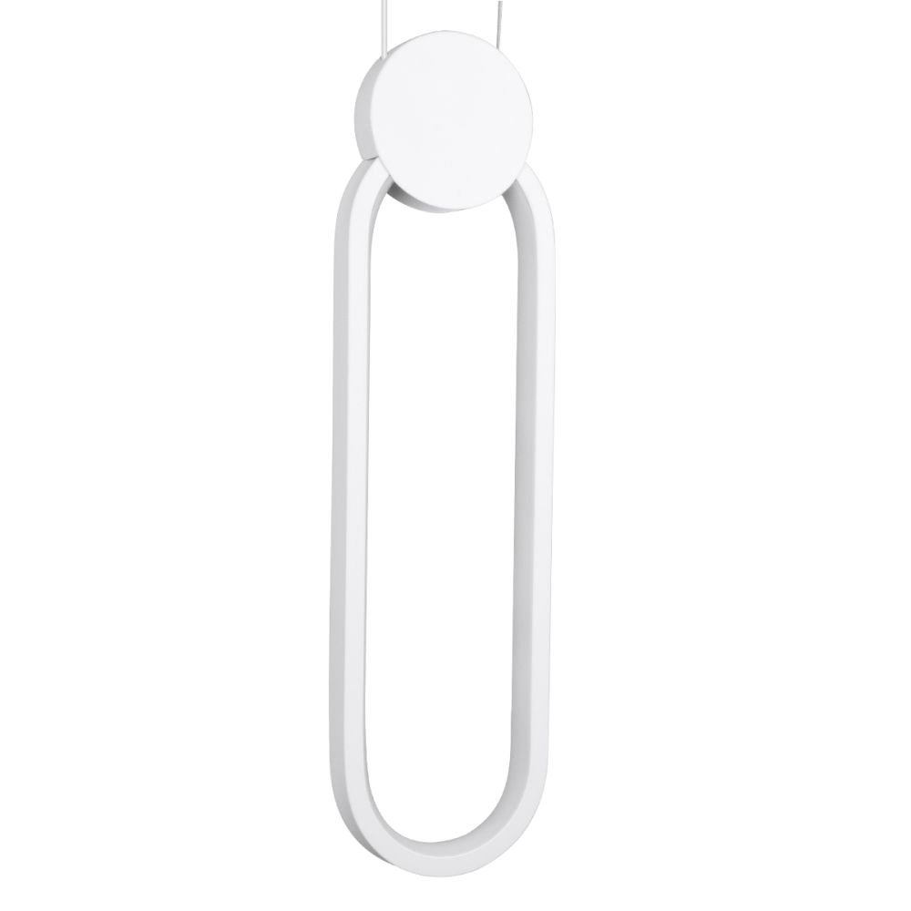 GLOBOSTAR® ILDI 61089 Μοντέρνο Κρεμαστό Φωτιστικό Οροφής LED 12W 1440lm 300° AC 220-240V IP20 Ρυθμιζόμενο Λευκό CCT με On/Off 2700K/4500K/6000K - Lumileds SMD Chip - Λευκό Ματ - Μ10 x Π2.3 x Υ38cm - 3 Χρόνια Εγγύηση