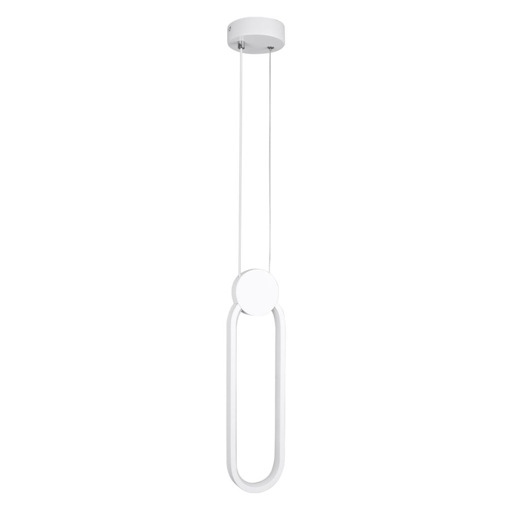 GLOBOSTAR® ILDI 61089 Μοντέρνο Κρεμαστό Φωτιστικό Οροφής LED 12W 1440lm 300° AC 220-240V IP20 Ρυθμιζόμενο Λευκό CCT με On/Off 2700K/4500K/6000K - Lumileds SMD Chip - Λευκό Ματ - Μ10 x Π2.3 x Υ38cm - 3 Χρόνια Εγγύηση