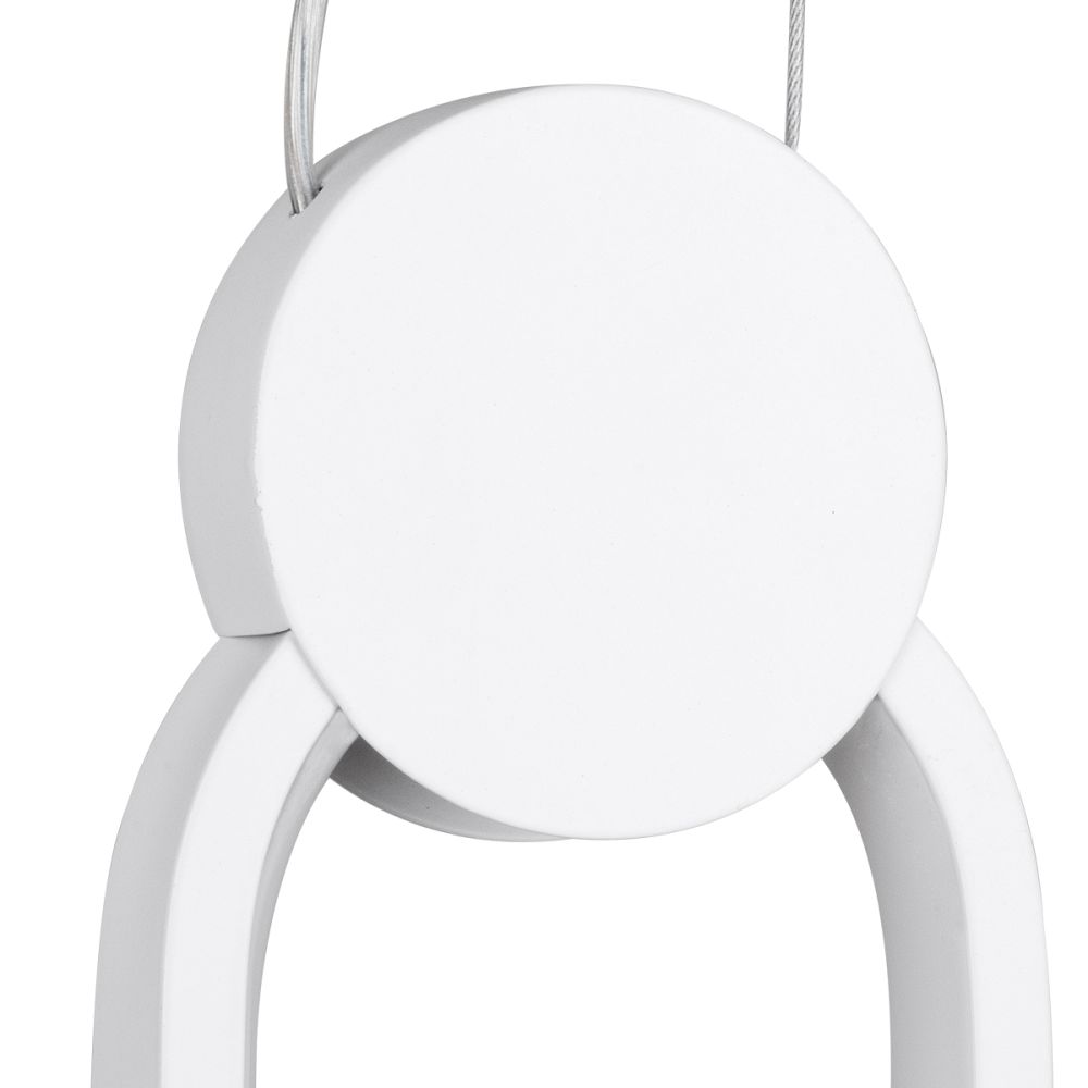 GLOBOSTAR® ILDI 61089 Μοντέρνο Κρεμαστό Φωτιστικό Οροφής LED 12W 1440lm 300° AC 220-240V IP20 Ρυθμιζόμενο Λευκό CCT με On/Off 2700K/4500K/6000K - Lumileds SMD Chip - Λευκό Ματ - Μ10 x Π2.3 x Υ38cm - 3 Χρόνια Εγγύηση