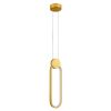 GLOBOSTAR® ILDI 61090 Μοντέρνο Κρεμαστό Φωτιστικό Οροφής LED 12W 1440lm 300° AC 220-240V IP20 Ρυθμιζόμενο Λευκό CCT με On/Off 2700K/4500K/6000K - Lumileds SMD Chip - Χρυσό Βούρτσας - Μ10 x Π2.3 x Υ38cm - 3 Χρόνια Εγγύηση