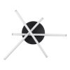 GLOBOSTAR® DRACO 61093 Μοντέρνο Φωτιστικό Οροφής LED 45W 5535lm 120° AC 220-240V IP20 Ρυθμιζόμενο Λευκό CCT με Χειριστήριο από 2700K έως 6000K Dimmable - Lumileds SMD Chip - Μαύρο Ματ - Μ50 x Π50 x Υ11cm - 3 Χρόνια Εγγύηση