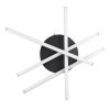 GLOBOSTAR® DRACO 61095 Μοντέρνο Φωτιστικό Οροφής LED 60W 7380lm 120° AC 220-240V IP20 Ρυθμιζόμενο Λευκό CCT με Χειριστήριο από 2700K έως 6000K Dimmable - Lumileds SMD Chip - Μαύρο Ματ - Μ60 x Π60 x Υ11cm - 3 Χρόνια Εγγύηση