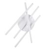 GLOBOSTAR® DRACO 61096 Μοντέρνο Φωτιστικό Οροφής LED 60W 7380lm 120° AC 220-240V IP20 Ρυθμιζόμενο Λευκό CCT με Χειριστήριο από 2700K έως 6000K Dimmable - Lumileds SMD Chip - Λευκό Ματ - Μ60 x Π60 x Υ11cm - 3 Χρόνια Εγγύηση