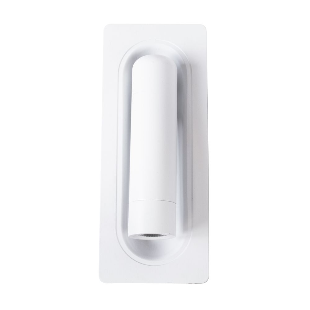GLOBOSTAR® MANHATTAN 61098 Μοντέρνο Φωτιστικό Τοίχου - Απλίκα Ξενοδοχείου Reading Light LED 3W 405lm 36° AC 220-240V IP20 Φυσικό Λευκό 4500K - Bridgelux COB Chip & TÜV SÜD Driver - Λευκό - Μ7 x Π7 x Υ17cm - 3 Χρόνια Εγγύηση