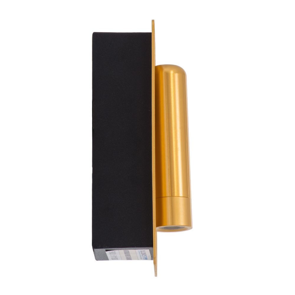 GLOBOSTAR® MANHATTAN 61100 Μοντέρνο Φωτιστικό Τοίχου - Απλίκα Ξενοδοχείου Reading Light LED 3W 405lm 36° AC 220-240V IP20 Φυσικό Λευκό 4500K - Bridgelux COB Chip & TÜV SÜD Driver - Χρυσό Βούρτσας - Μ7 x Π7 x Υ17cm - 3 Χρόνια Εγγύηση