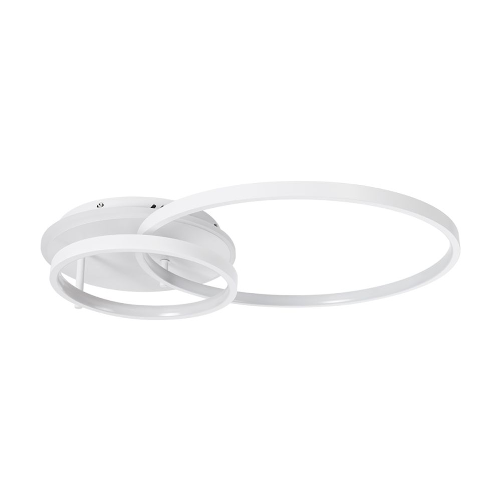 GLOBOSTAR® NEMESIS 61106 Μοντέρνο Φωτιστικό Οροφής LED 67W 6700lm 360° AC 220-240V IP20 Ρυθμιζόμενο Λευκό CCT με Χειριστήριο από 2700K έως 6000K Dimmable - Lumileds SMD Chip - Λευκό Ματ - Μ84 x Π45 x Υ13cm - 3 Χρόνια Εγγύηση