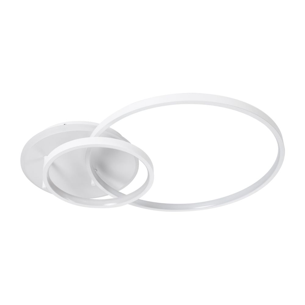 GLOBOSTAR® NEMESIS 61106 Μοντέρνο Φωτιστικό Οροφής LED 67W 6700lm 360° AC 220-240V IP20 Ρυθμιζόμενο Λευκό CCT με Χειριστήριο από 2700K έως 6000K Dimmable - Lumileds SMD Chip - Λευκό Ματ - Μ84 x Π45 x Υ13cm - 3 Χρόνια Εγγύηση