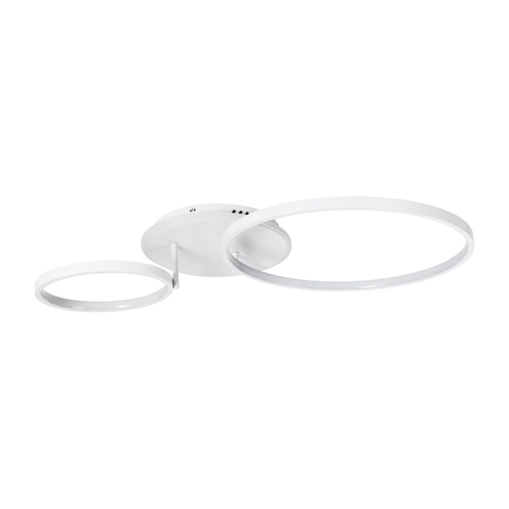 GLOBOSTAR® NEMESIS 61106 Μοντέρνο Φωτιστικό Οροφής LED 67W 6700lm 360° AC 220-240V IP20 Ρυθμιζόμενο Λευκό CCT με Χειριστήριο από 2700K έως 6000K Dimmable - Lumileds SMD Chip - Λευκό Ματ - Μ84 x Π45 x Υ13cm - 3 Χρόνια Εγγύηση