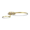 GLOBOSTAR® NEMESIS 61107 Μοντέρνο Φωτιστικό Οροφής LED 67W 6700lm 360° AC 220-240V IP20 Ρυθμιζόμενο Λευκό CCT με Χειριστήριο από 2700K έως 6000K Dimmable - Lumileds SMD Chip - Χρυσό Βούρτσας - Μ84 x Π45 x Υ13cm - 3 Χρόνια Εγγύηση